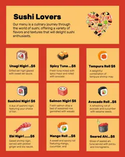 Sushi Lovers Menu