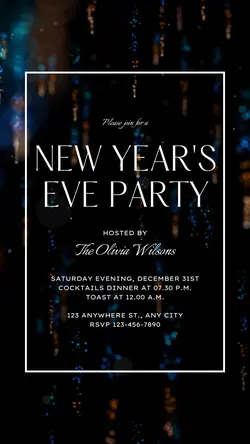 New Year's Party Invitaion Instagram Story