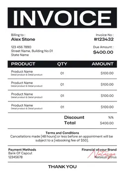 Modern Invoice Business Template Design