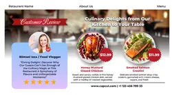 Food Menu with Customer review Facebook Ads