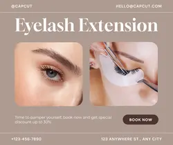 Beauty Eyelash Product Display Facebook Post