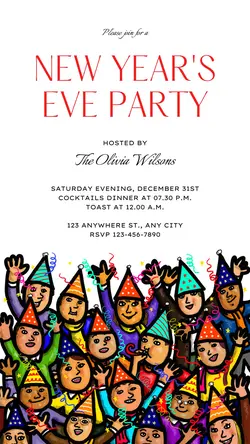 New Year's Party Invitaion Instagram Story