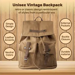 E-commerce Product Callout Vintage Backpack
