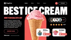 Best Ice Cream New Year Sale Promotion Website