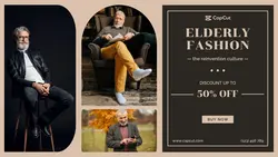Fashion Industry Elderly Promotion Twitter Post