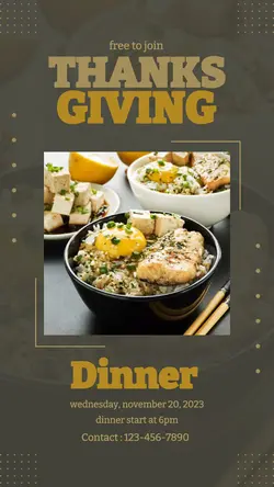 THANKGIVING DINNER INSTAGRAM STORY
