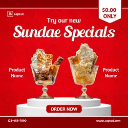 Food and Beverage - Sundae Specials - Instagram Ad Post