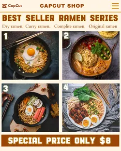 Food Best Seller Ramen Series Display Instagram Portrait 