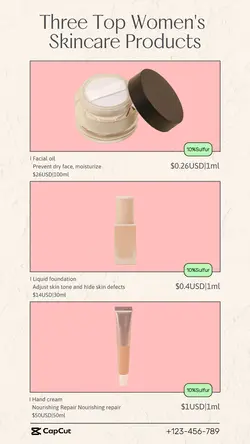 Beauty Cosmetics Sales promotion Minimalist