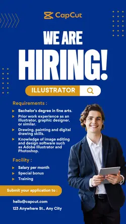 We Are Hiring Illustrator Flyer for Stories
