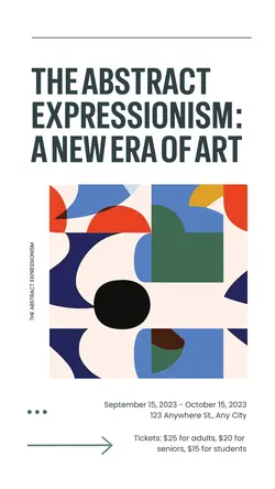 Green Minimalist Art Exhibition Tiktok Post
