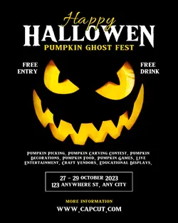Pumpkin Ghost Fest Instagram Portrait