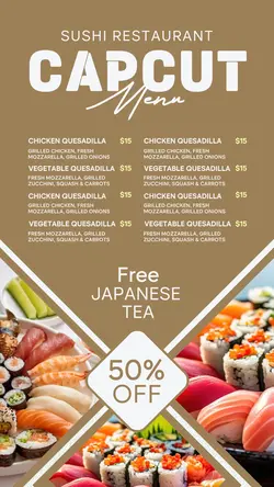 food and beverage sales promotion menu post Soft style