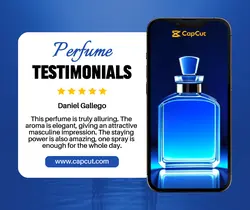 Fashion Blue Perfume Testimonials Facebook Post