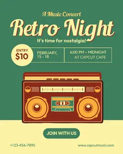Entertainment Music Retro Concert Promotion