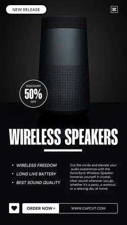 Wireless Speaker Promo Instagram Story