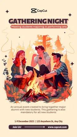 Event Activity gathering night Instagram Story