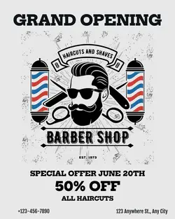 Barbershop Grand Opening Promotion