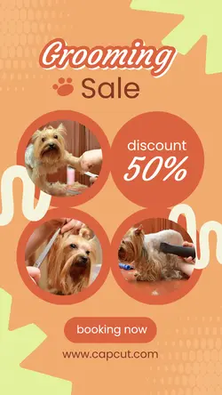 Orange Creative Grooming Promotion Instagram Stor