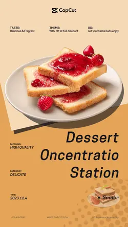 Foods & Beverage Sales promotion Dessert Oncentratio Station weak marketing