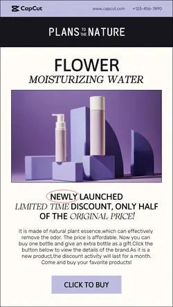 Beauty&Personal care Hydration Display Minimalist