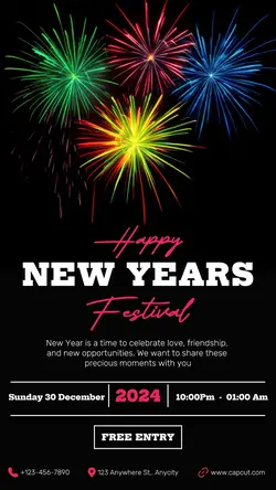 Happy New Years Festival Invitation