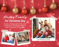 Non-marketing Photo Collage Happy Family Christmas