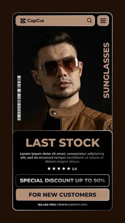 Last Stock sunglasses Fashion Industry Promotion instagram story