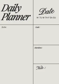 Non-marketing Planner & Schedule Minimalist