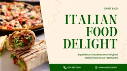 aesthetic italian food delight facebook cover