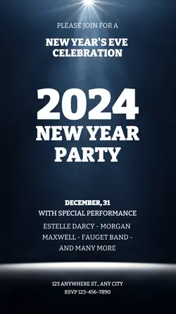 New Year's Party Invitaion Instagram Story