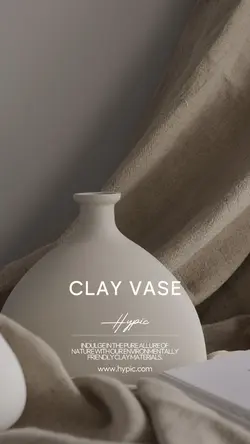 Household accessories clay vase display