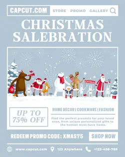 Christmas Salebration Poster Promotion IG Portrait