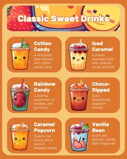 Classic Sweet Drinks Menu