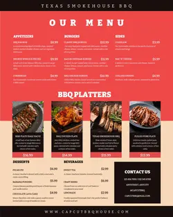Food Promotion BBQ Menu