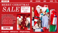 Merry Christmas Sale Promo Thumbnail Youtube