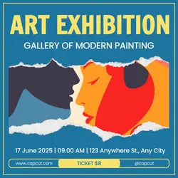 Art Exhibition Modern Minimalist Instagram Post