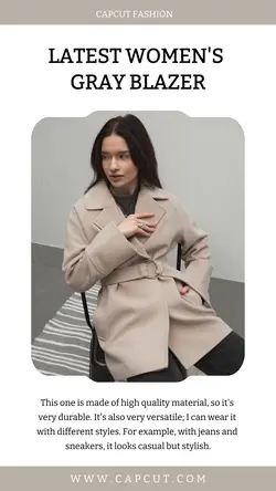 Fashion Gray Blazer Sale Instagram Story