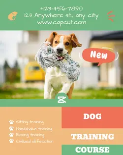 Pet Dog training course Event promotion Business