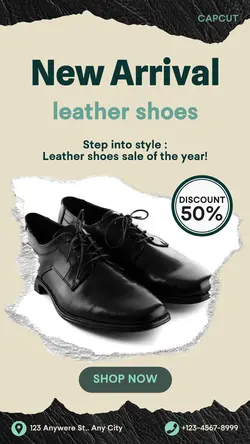 Leather Shoes New Arrival Discount Instagram Story