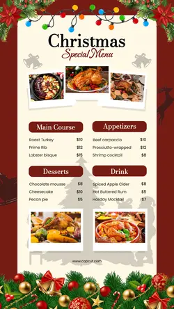 Christmas Special Menu Instagram Story
