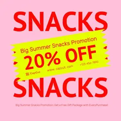  Foods & Beverage snacks Discount Minimalist