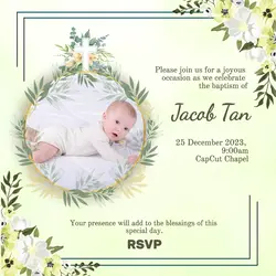 Instagram Post - Baptism Invitation
