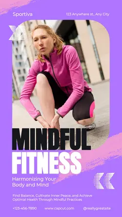 Mindful Fitness Promotion Minimalist