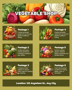 Vegetable Shop Menu