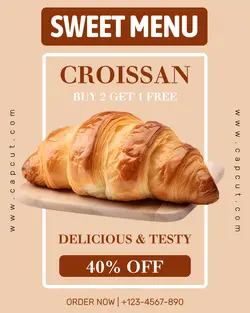 Cream Pastry Promotion Instagram Post
