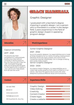 Business Graphic Designer Resume