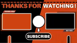 Orange and Gold YouTube End Screen