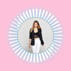 Non-marketing instagram profile photo woman soft pink