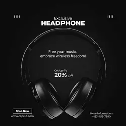 exclusive headphone promotion instagram post